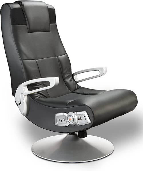 X Rocker, 5127401, SE 2.1 Black Leather Video Gaming Chair